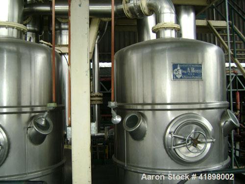 Used Ing A Rossi 3 Effect Evaporator, type ULTER 450/F. Triple effect continuous fractional evaporator, model ULTER, 316 stainless steel product contact areas, rated 4,000 kg/hour of tomato paste (i....