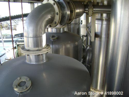 Used Ing A Rossi 3 Effect Evaporator, type ULTER 450/F. Triple effect continuous fractional evaporator, model ULTER, 316 stainless steel product contact areas, rated 4,000 kg/hour of tomato paste (i....