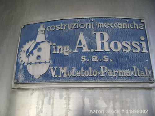 Used Ing A Rossi 3 Effect Evaporator, type ULTER 450/F. Triple effect continuous fractional evaporator, model ULTER, 316 stainless steel product contact areas, rated 4,000 kg/hour of tomato paste (i....