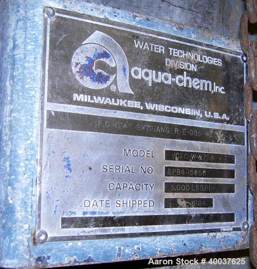 Used Aqua-Chem Batch Stainless Steel Compression Evaporator System, Model VCFC
