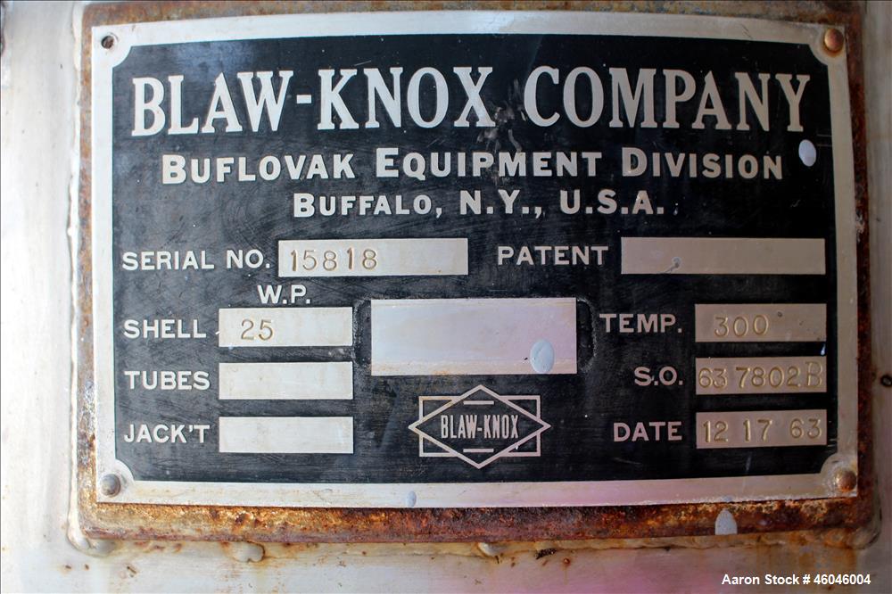 Used Buflovak Single Effect Evaporator