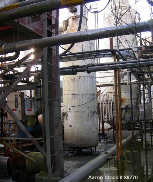 USED: Buflovak mechanical vapor compression falling film evaporator. Forced circulation. 1250 hp, 2 stage compressor. 450 hp standby single stage compressor