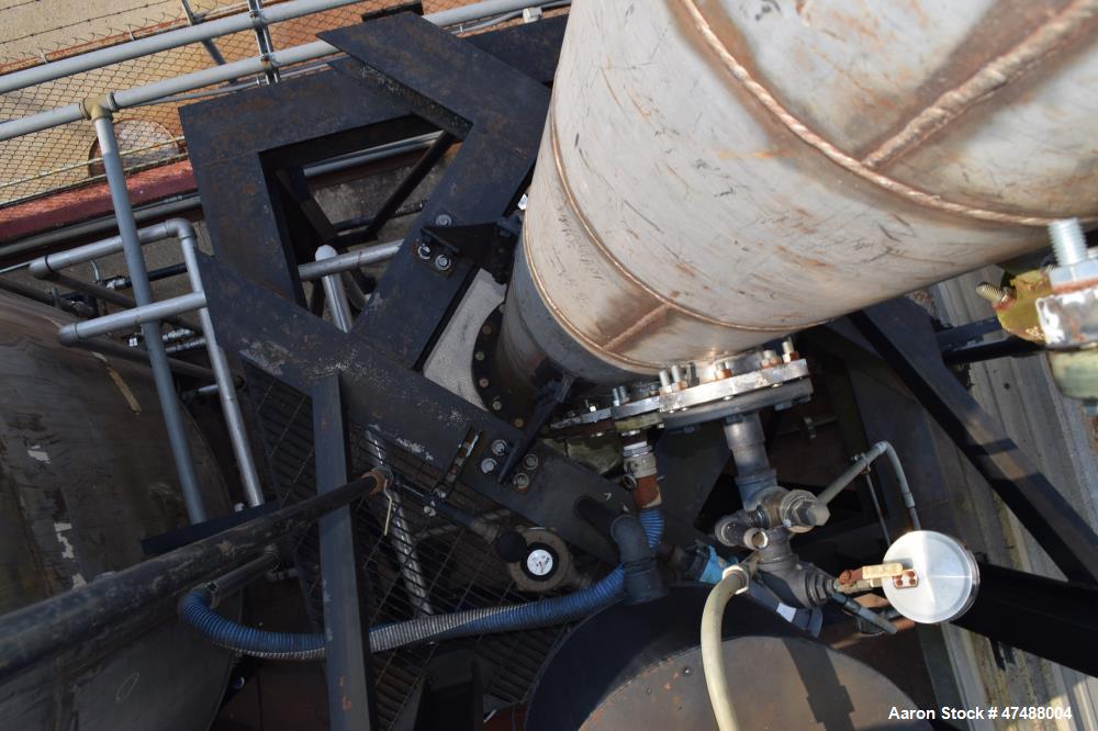 Used C.E. Howard Distillation System Consisting Of: (1) Approximate 18" diameter x 214" tall stainless steel column. (1) Approximate 250 gallon jacketed tank. Internal rated Vacuum/15 psi at 353 degr...