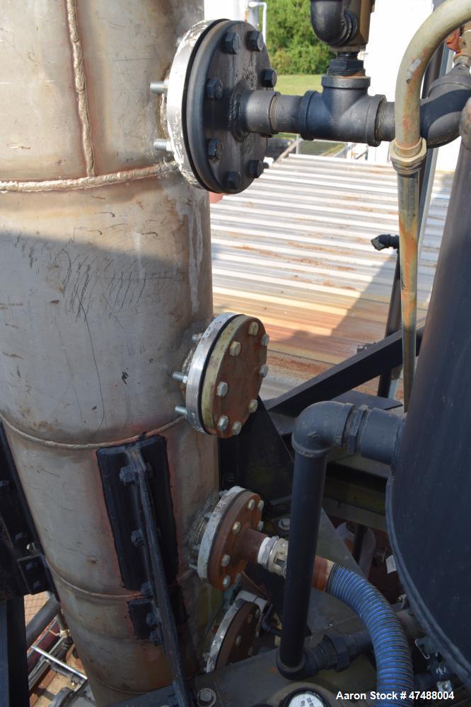 Used C.E. Howard Distillation System Consisting Of: (1) Approximate 18" diameter x 214" tall stainless steel column. (1) Approximate 250 gallon jacketed tank. Internal rated Vacuum/15 psi at 353 degr...