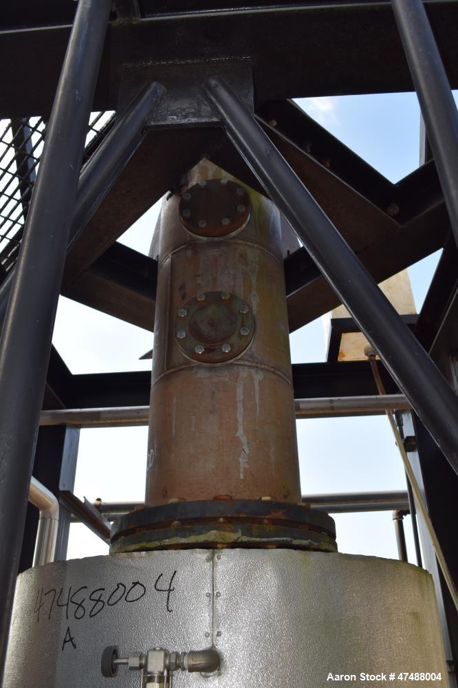 Used C.E. Howard Distillation System Consisting Of: (1) Approximate 18" diameter x 214" tall stainless steel column. (1) Approximate 250 gallon jacketed tank. Internal rated Vacuum/15 psi at 353 degr...