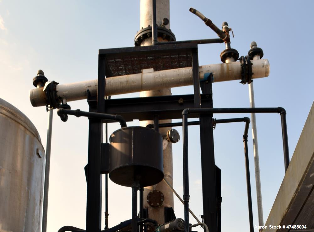 Used C.E. Howard Distillation System Consisting Of: (1) Approximate 18" diameter x 214" tall stainless steel column. (1) Approximate 250 gallon jacketed tank. Internal rated Vacuum/15 psi at 353 degr...
