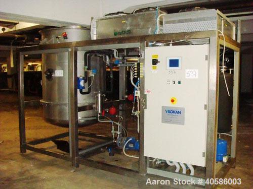 Used Vacuum Evaporator Ecotech 5000 VS-HP, 5000 liters/24 h. The vacuum evaporator is made for concentrate acidic liquid wastes and, therefore, all liquid touching parts are made of acid proof steel ...