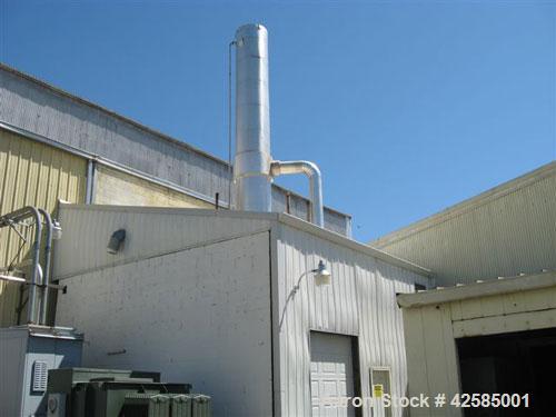 Used GEA / Niro Falling Film Mechanical Vapor Recompression (MVR) Evaporator. Single effect, approximately 1,500 square feet. Evaporative capacity: 3,688 lb/hour water. Materials of construction: pri...
