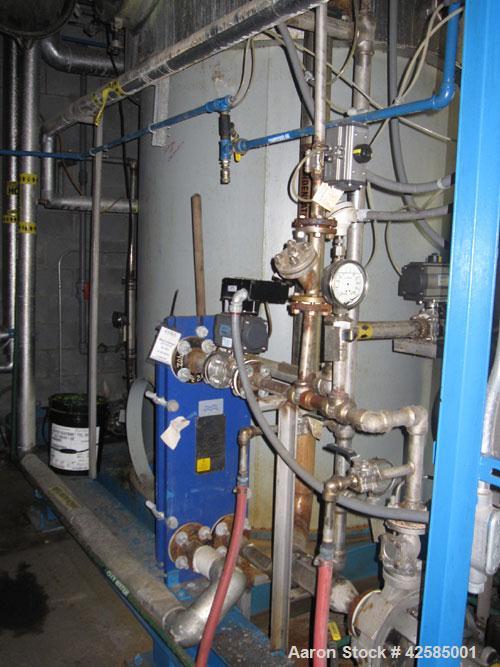 Used GEA / Niro Falling Film Mechanical Vapor Recompression (MVR) Evaporator. Single effect, approximately 1,500 square feet. Evaporative capacity: 3,688 lb/hour water. Materials of construction: pri...
