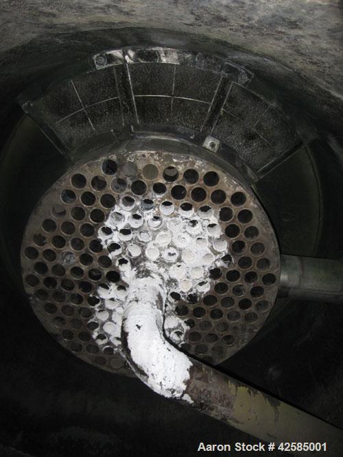 Used GEA / Niro Falling Film Mechanical Vapor Recompression (MVR) Evaporator. Single effect, approximately 1,500 square feet. Evaporative capacity: 3,688 lb/hour water. Materials of construction: pri...