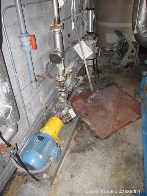 Used GEA / Niro Falling Film Mechanical Vapor Recompression (MVR) Evaporator. Single effect, approximately 1,500 square feet. Evaporative capacity: 3,688 lb/hour water. Materials of construction: pri...
