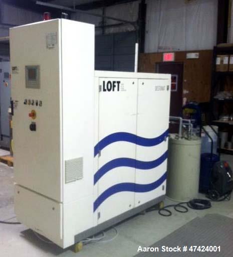 Used KMU Loft MVR Evaporator, Model LE-50. Evaporation capacity is rated at 50 liters/hr. or 1,200 liters for a 24 hr. period. Approximately 6' long x 3' wide x 6' high. 480VAC 3-phase power. Include...