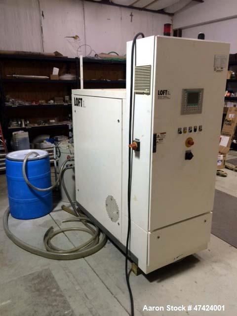 Used KMU Loft MVR Evaporator, Model LE-50. Evaporation capacity is rated at 50 liters/hr. or 1,200 liters for a 24 hr. period. Approximately 6' long x 3' wide x 6' high. 480VAC 3-phase power. Include...