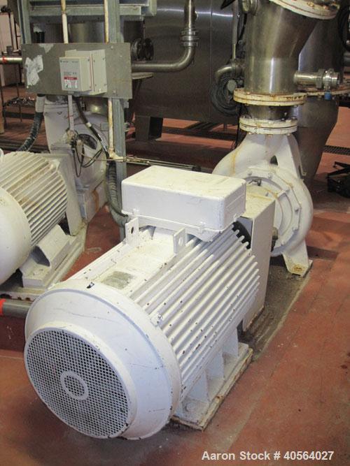 Used Ing. A. Rossi Triple Effect Continuous Fractional Evaporator, model ULTER, 316 stainless steel product contact areas. Approximately 2,500 to 3,000 square foot area. Forced circulation, rising fi...
