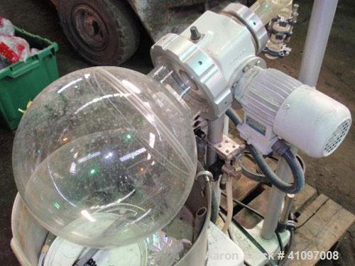 Used Buchi Rotovap Rotary Evaporator, Model R-153, with heated water bath, 20 liter glass evaporating flask, (2) 10 liter auxillary flasks, coil condenser and drive unit, .1 kw motor, 3750 watt, 230 ...