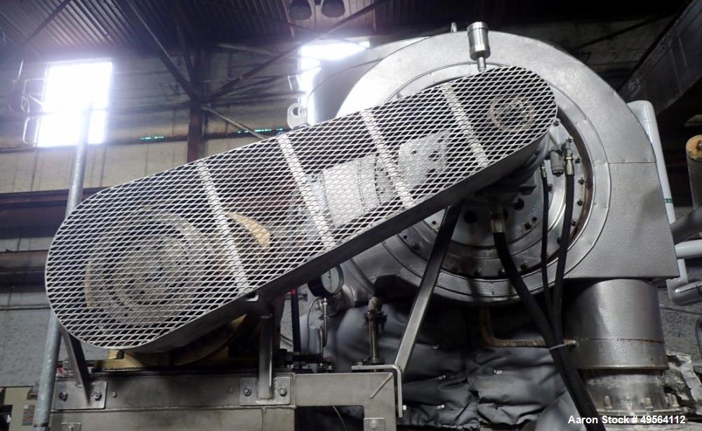 Used MECO Vapor Compression Still, Model PES1000MSSH. Nominally rated 1000 gph. 75 hp blower. Skid mounted. Serial# 7702, built 2001.