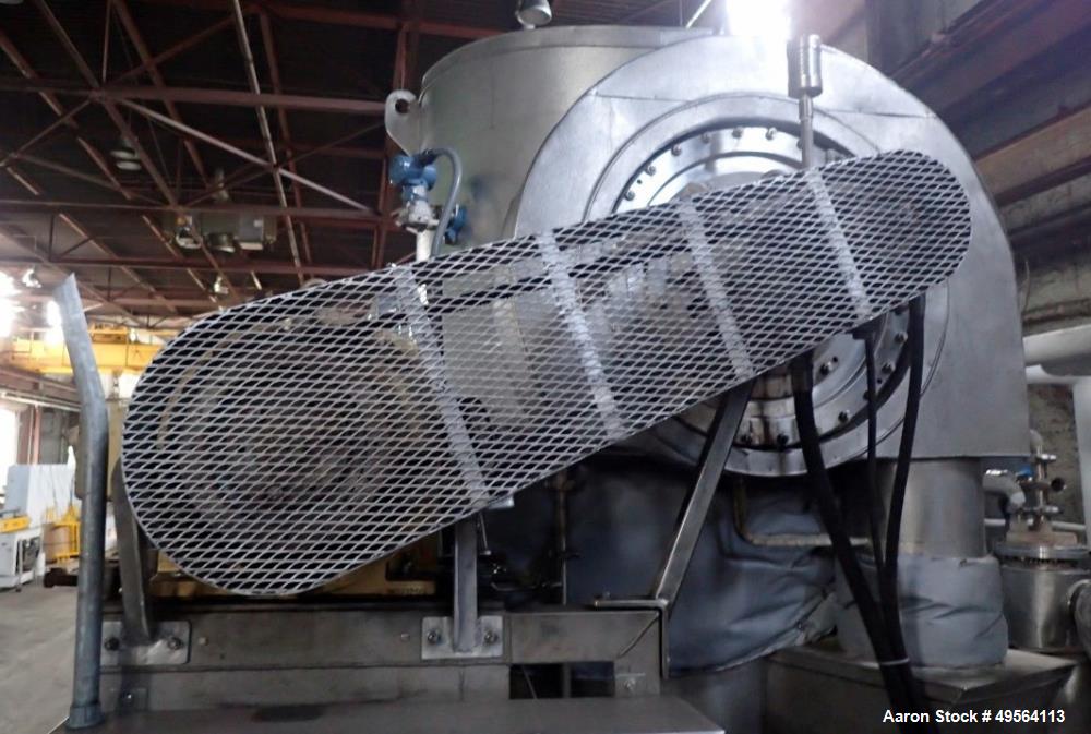 Used MECO Vapor Compression Still, Model PES1000MSSH. Nominally rated 1000 gph. 75 hp blower. Skid mounted. Serial# 7701, built 2001.