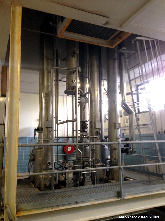 Used GEA Wiegand Double Effect Direct Heated Single Pass Falling Film Evaporato