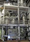 Used Ing. A. Rossi Triple Effect Continuous Fractional Evaporator, model ULTER, 316 stainless steel product contact areas. Approximately 2,500 to 3,000 square foot area. Forced circulation, rising fi...