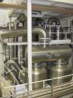 Used Ing. A. Rossi Triple Effect Continuous Fractional Evaporator, model ULTER, 316 stainless steel product contact areas. Approximately 2,500 to 3,000 square foot area. Forced circulation, rising fi...