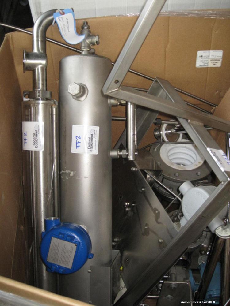 Used Artisan Rotoherm evaporation system, consisting of One 5 sq ft surface area Artisan Rototherm counter-curent evaporator, 316L stainless steel construction, approximately 18" diameter x 48" long ...