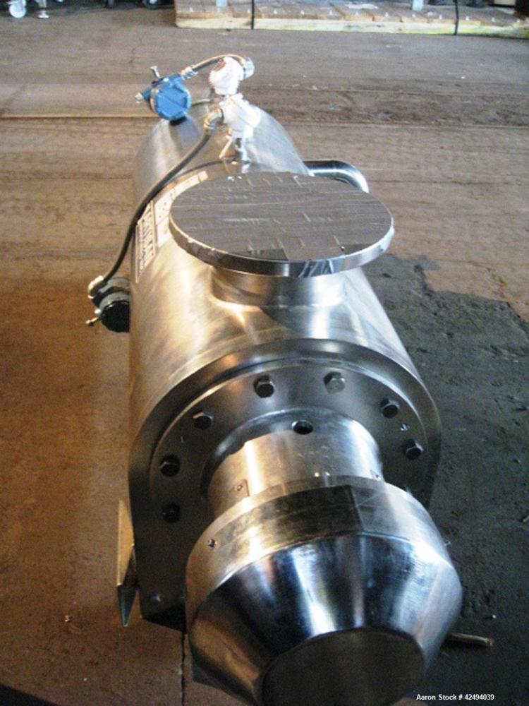 Used Artisan Rotoherm evaporation system, consisting of (1) 5 sq ft surface area Artisan Rototherm counter-curent evaporator, 316L stainless steel construction, approximately 18" diameter x 48" long ...