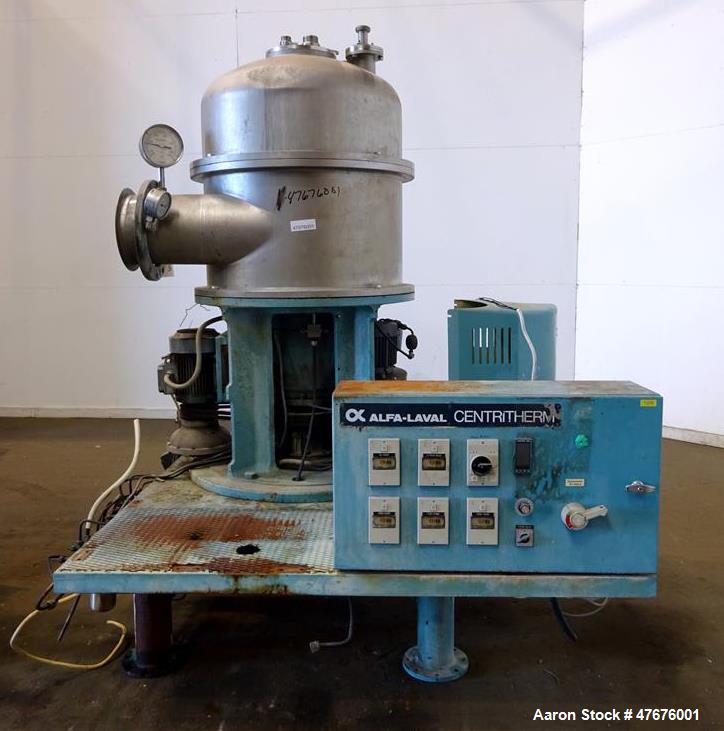 Used Alfa-Laval Centri-Therm Centrifugal Evaporator, Model CT-6