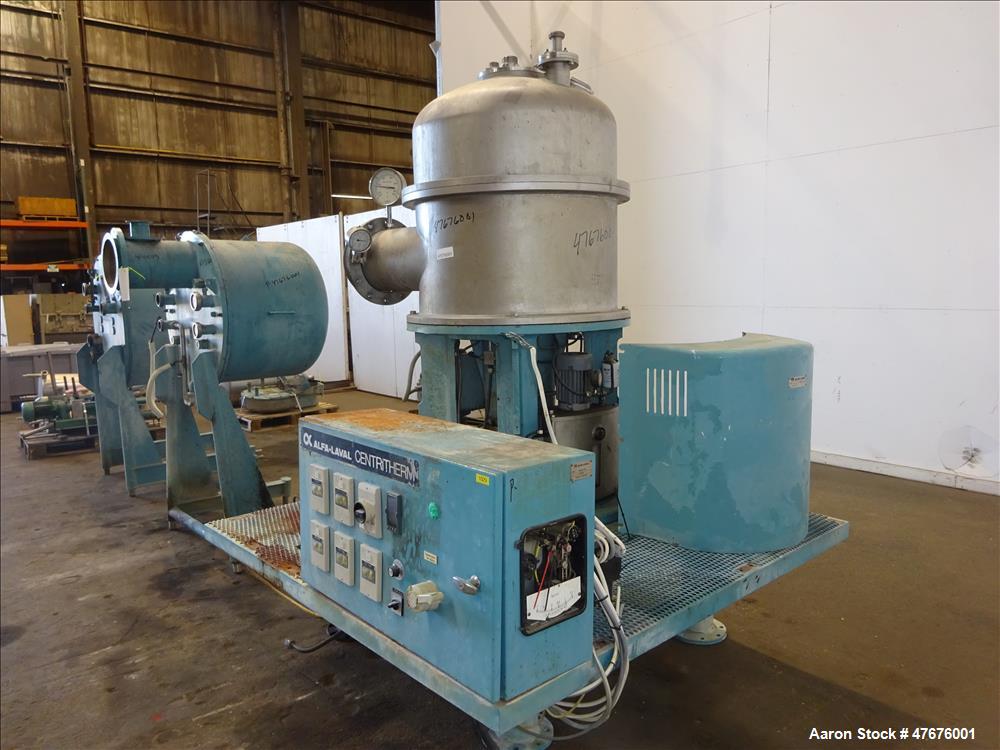 Used Alfa-Laval Centri-Therm Centrifugal Evaporator, Model CT-6