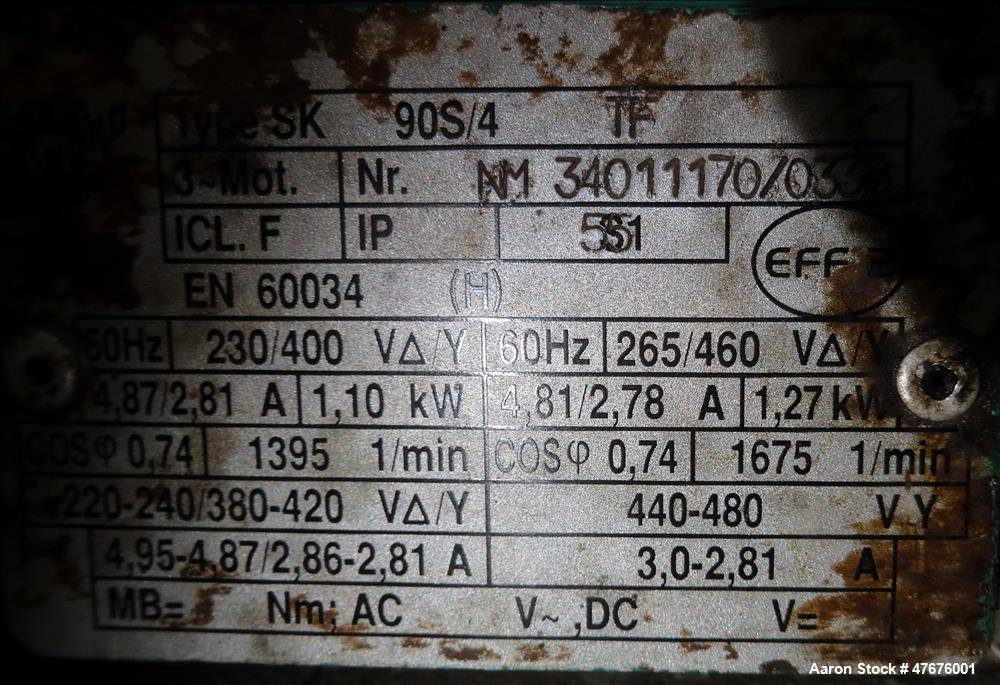 Used Alfa-Laval Centri-Therm Centrifugal Evaporator, Model CT-6