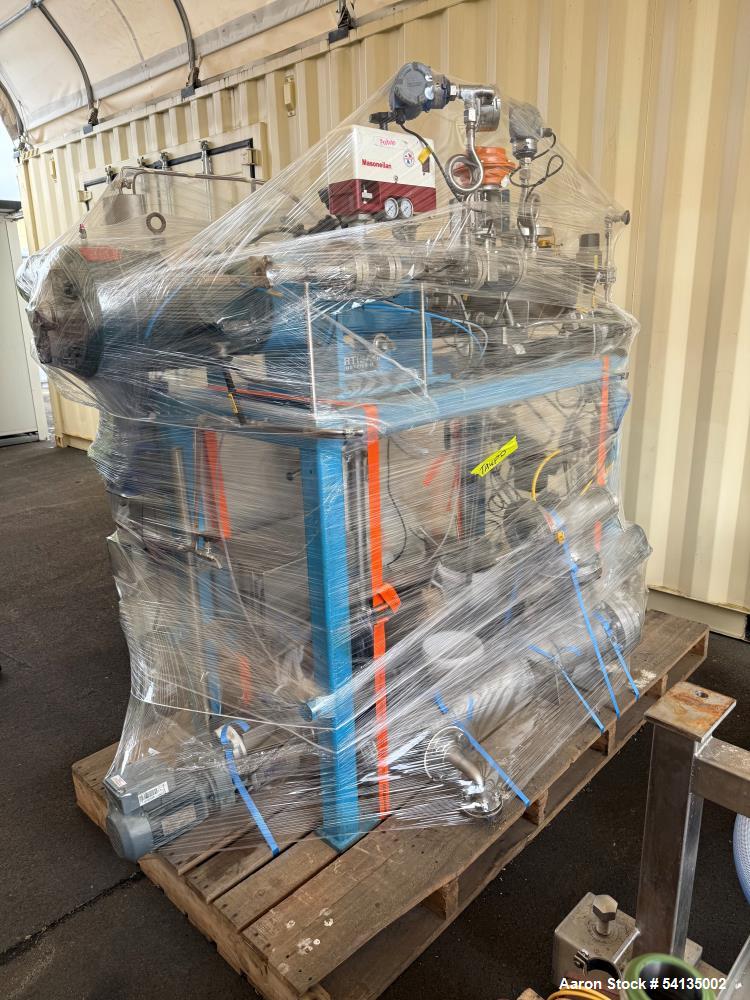 Used Artisan Horizontal Thin Film Evaporator,  316 Stainless steel. Max AWP 60 PSIG 570 deg F shell, Max Aewp 165 PSIG at 570, Min DMT  20 deg F at 60 PSIG, Max AWP 150 PSIG at 570 deg F, Max AEWP 15...