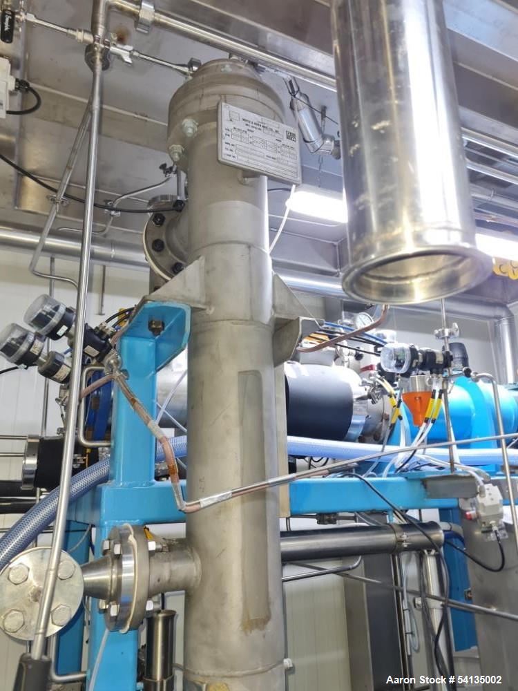 Used Artisan Horizontal Thin Film Evaporator,  316 Stainless steel. Max AWP 60 PSIG 570 deg F shell, Max Aewp 165 PSIG at 570, Min DMT  20 deg F at 60 PSIG, Max AWP 150 PSIG at 570 deg F, Max AEWP 15...