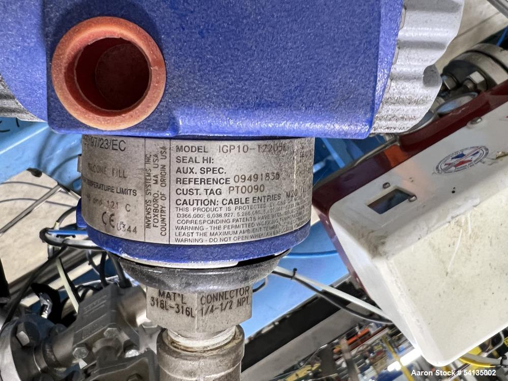 Used Artisan Industries Horizontal Thin Film Evaporator | 316 Stainless Steel | 5 HP Main Drive | 60 PSIG @ 570°F | NB# 2625 | Built 2007 | Mounted on Frame with Controls