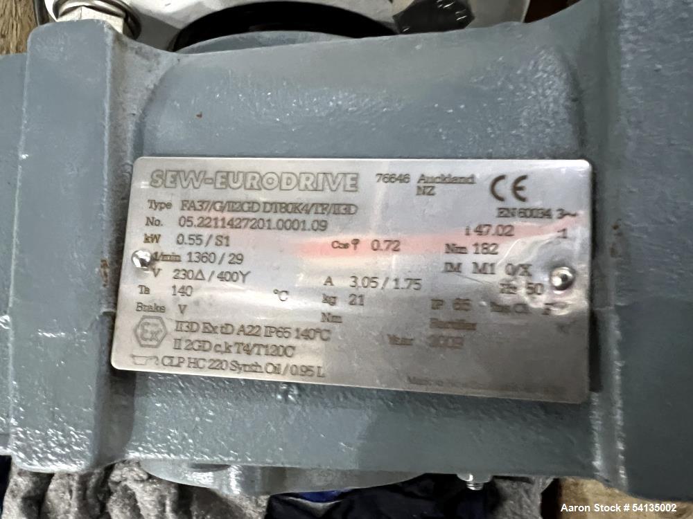 Used Artisan Industries Horizontal Thin Film Evaporator | 316 Stainless Steel | 5 HP Main Drive | 60 PSIG @ 570°F | NB# 2625 | Built 2007 | Mounted on Frame with Controls