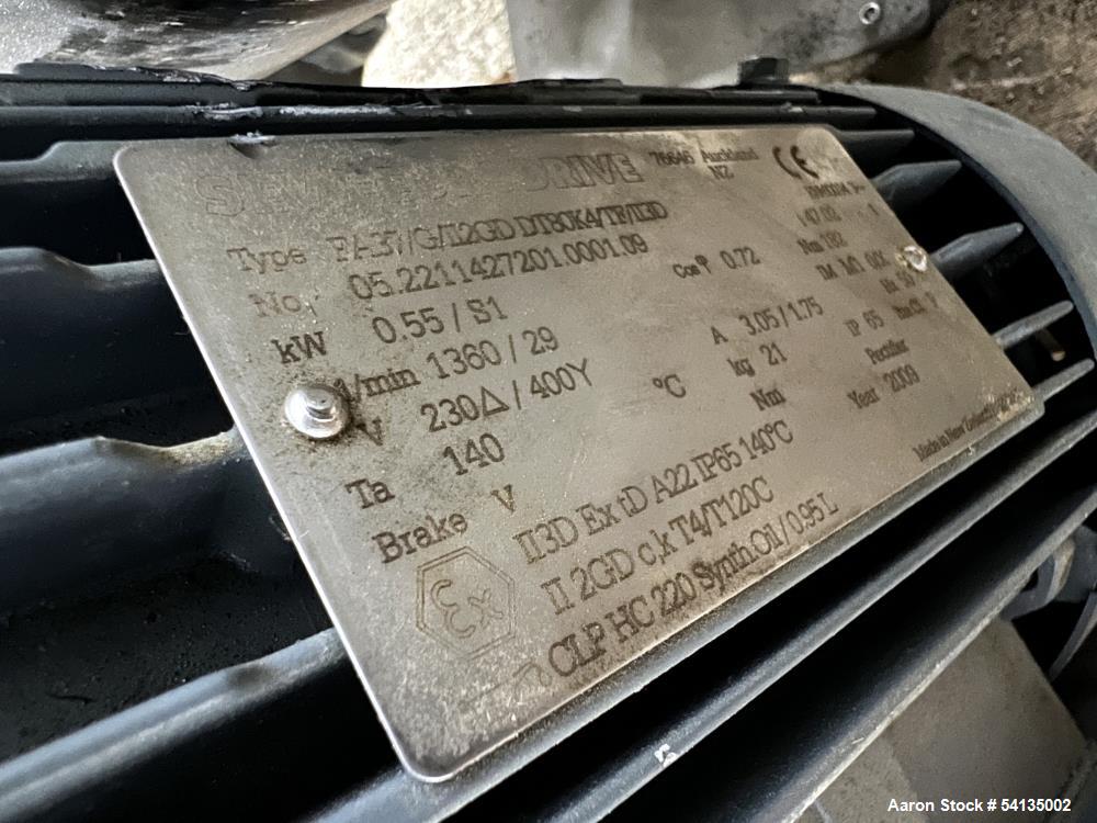 Used Artisan Industries Horizontal Thin Film Evaporator | 316 Stainless Steel | 5 HP Main Drive | 60 PSIG @ 570°F | NB# 2625 | Built 2007 | Mounted on Frame with Controls