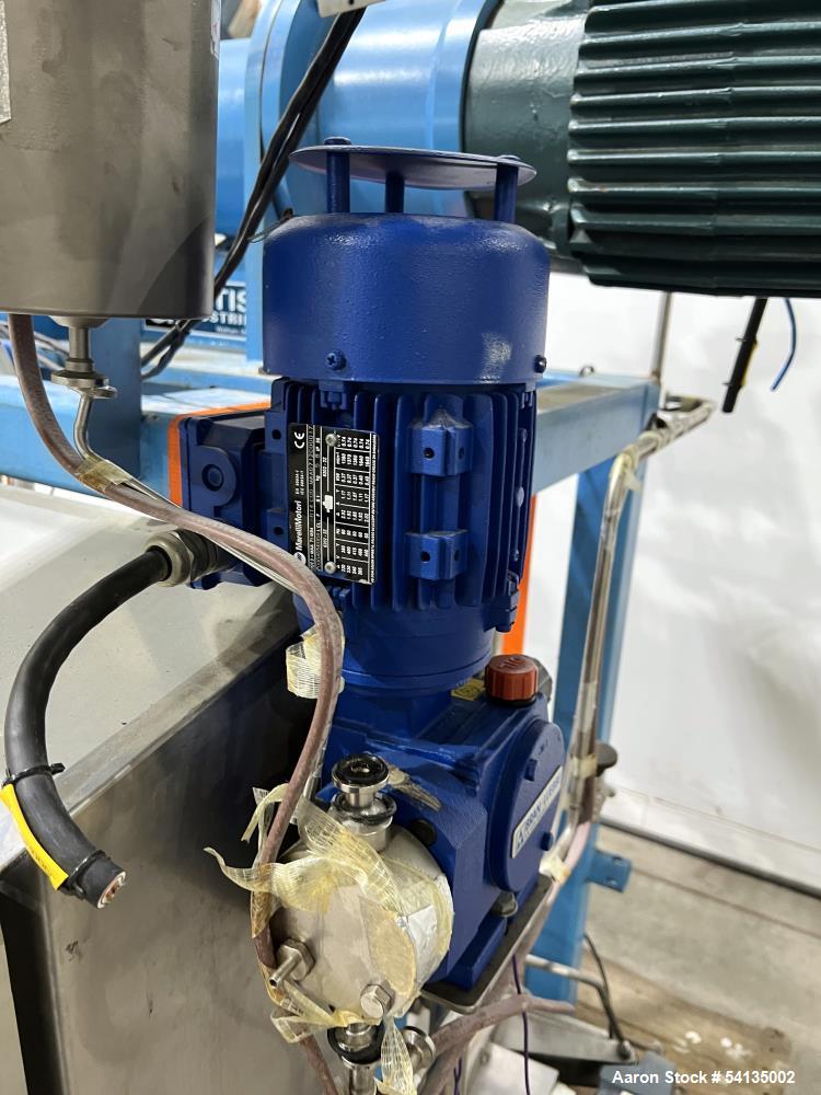 Used Artisan Industries Horizontal Thin Film Evaporator | 316 Stainless Steel | 5 HP Main Drive | 60 PSIG @ 570°F | NB# 2625 | Built 2007 | Mounted on Frame with Controls