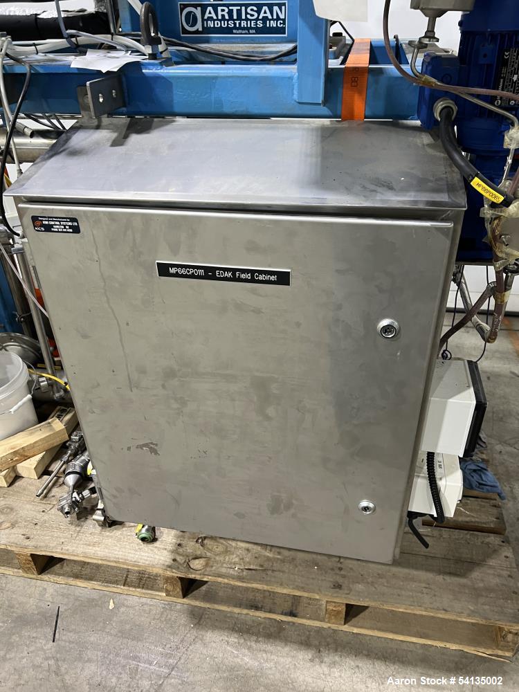 Used Artisan Industries Horizontal Thin Film Evaporator | 316 Stainless Steel | 5 HP Main Drive | 60 PSIG @ 570°F | NB# 2625 | Built 2007 | Mounted on Frame with Controls