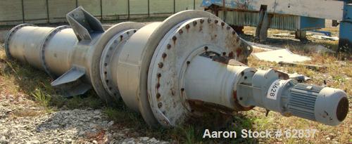 Used GEA Canzler Evaporator, Model 850/12 KOK, 316 Stainless Steel. Approximate 129 square feet (12 square meter) surface area. Approximate 33-1/2" (850mm) diameter x 198"(5029mm) straight side. (3) ...