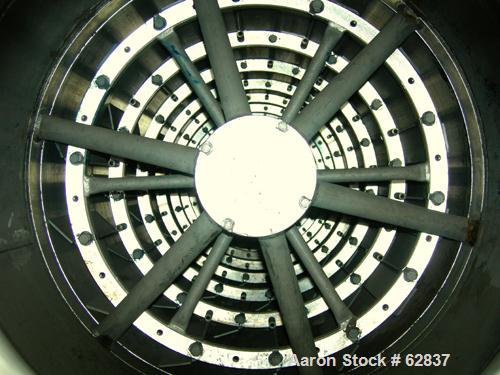 Used GEA Canzler Evaporator, Model 850/12 KOK, 316 Stainless Steel. Approximate 129 square feet (12 square meter) surface area. Approximate 33-1/2" (850mm) diameter x 198"(5029mm) straight side. (3) ...