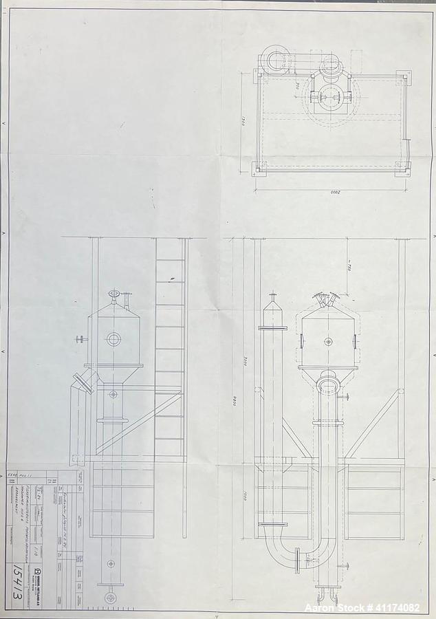 Used BRODR. HETLAND HIFS 6 Pilot Falling Film Vacuum Evaporator – 316L Stainless Steel Protein Processing System
