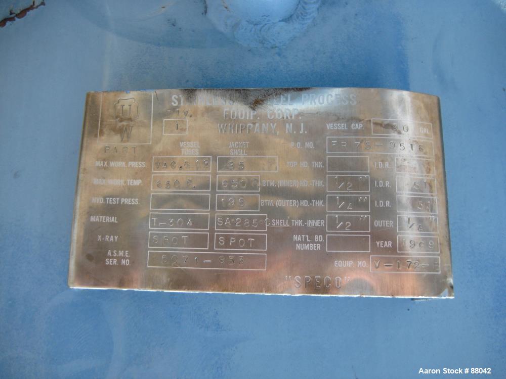 Used Luwa Wipe Film Evaporator, Model L850/6300/HT