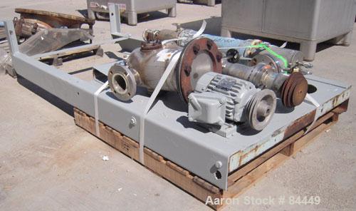 Used Luwa Thin Film Evaporator, model LN-0012, 316 stainless steel, vertical.1.4 square feet.3" diameter x 21" long jacketed thermal section, rated 290 psi at 492 degrees F.3 Star N rotor with fixed ...