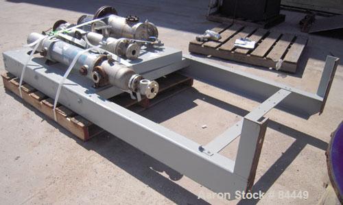 Used Luwa Thin Film Evaporator, model LN-0012, 316 stainless steel, vertical.1.4 square feet.3" diameter x 21" long jacketed thermal section, rated 290 psi at 492 degrees F.3 Star N rotor with fixed ...