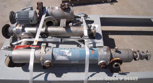 Used Luwa Thin Film Evaporator, model LN-0012, 316 stainless steel, vertical.1.4 square feet.3" diameter x 21" long jacketed thermal section, rated 290 psi at 492 degrees F.3 Star N rotor with fixed ...