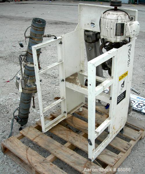 Used Luwa Thin Film Evaporator, Model LN-0012, 1.4 Square Feet, 316 Stainless Steel, Vertical. 3" diameter x 21" long jacketed thermal section, 4 Star N rotor with fixed blades, 3" vapor outlet, coni...