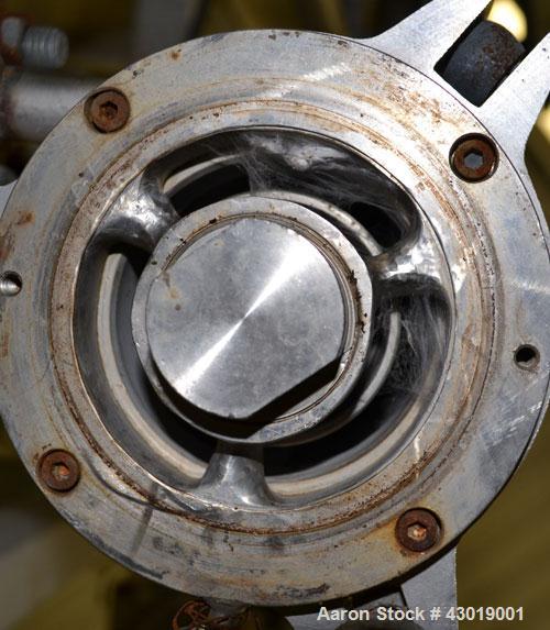 Used Luwa Thin Film Evaporator, Model NL-082/500/14, 316 Stainless Steel. Approximately 1.4 square feet surface area, 3" diameter x 21" long jacketed thermal section. Internal rated -1 bar (-14.50 ps...