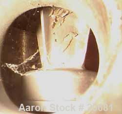 USED:Luwa thin film evaporator, 1.4 sq ft surface area, 316L SS, type L-082/500/14. Jacketed chamber 3" dia x 21" lg, rated 200 psig at 200 deg C. Internal rated F/V, N type standard closed form fixe...