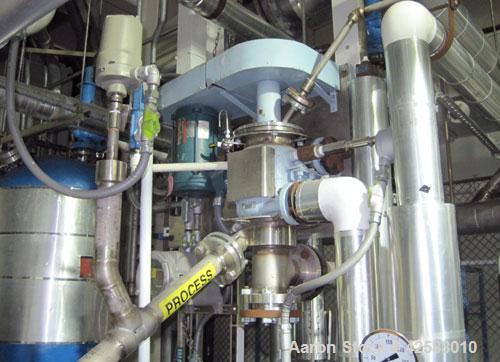 Used Pfaudler Wiped Film Evaporator, Model 1.2-6L-WFE. Includes (1) Pfaudler .5 square foot 316L stainless steel shell and tube heat exchanger. Shell rated 100 psi at 350 deg F, tubes rated 150 psi/f...