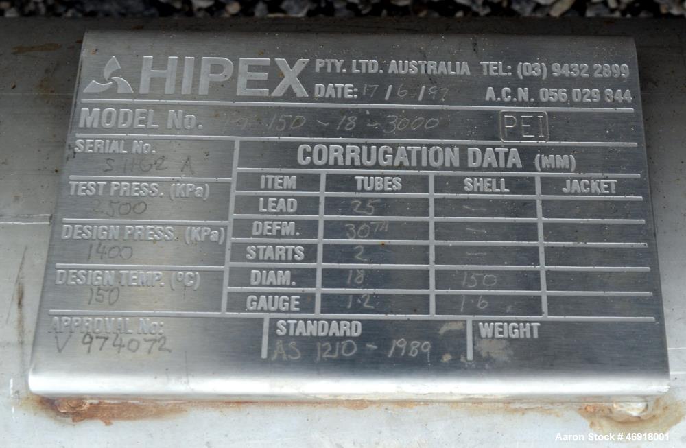 Used Pfaudler Wipe Film Evaporator
