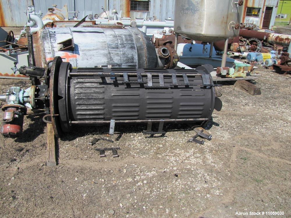 Used-Pfaudler Model 50-36L-WFE-160S Wiped Film Evaporator, 50 square feet, 36" diameter.  Contact parts are 316L stainless s...