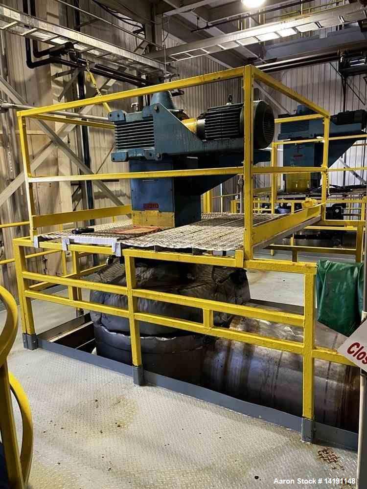 Used Pfaudler 140 Sq. Ft. 316L Stainless Steel Wiped Film Evaporator – Thin Film Evaporator for Sale